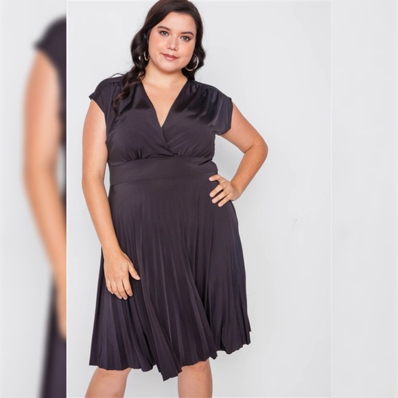 Dresses Partydress Black Pleat Accordion Fit Flair Dress Poshmark